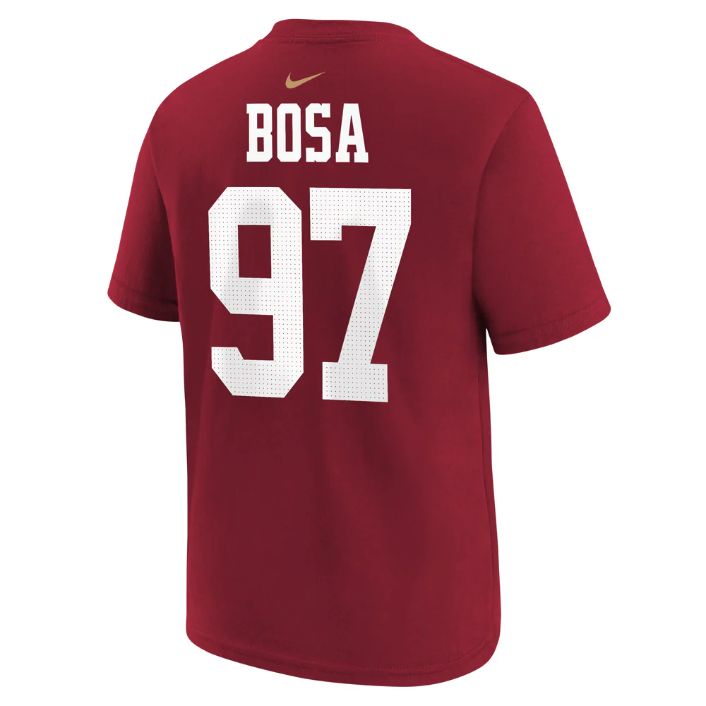 NFL San Francisco 49ers Nick Bosa Youth Nike Name & Number T-Shirt - Red - Image 3