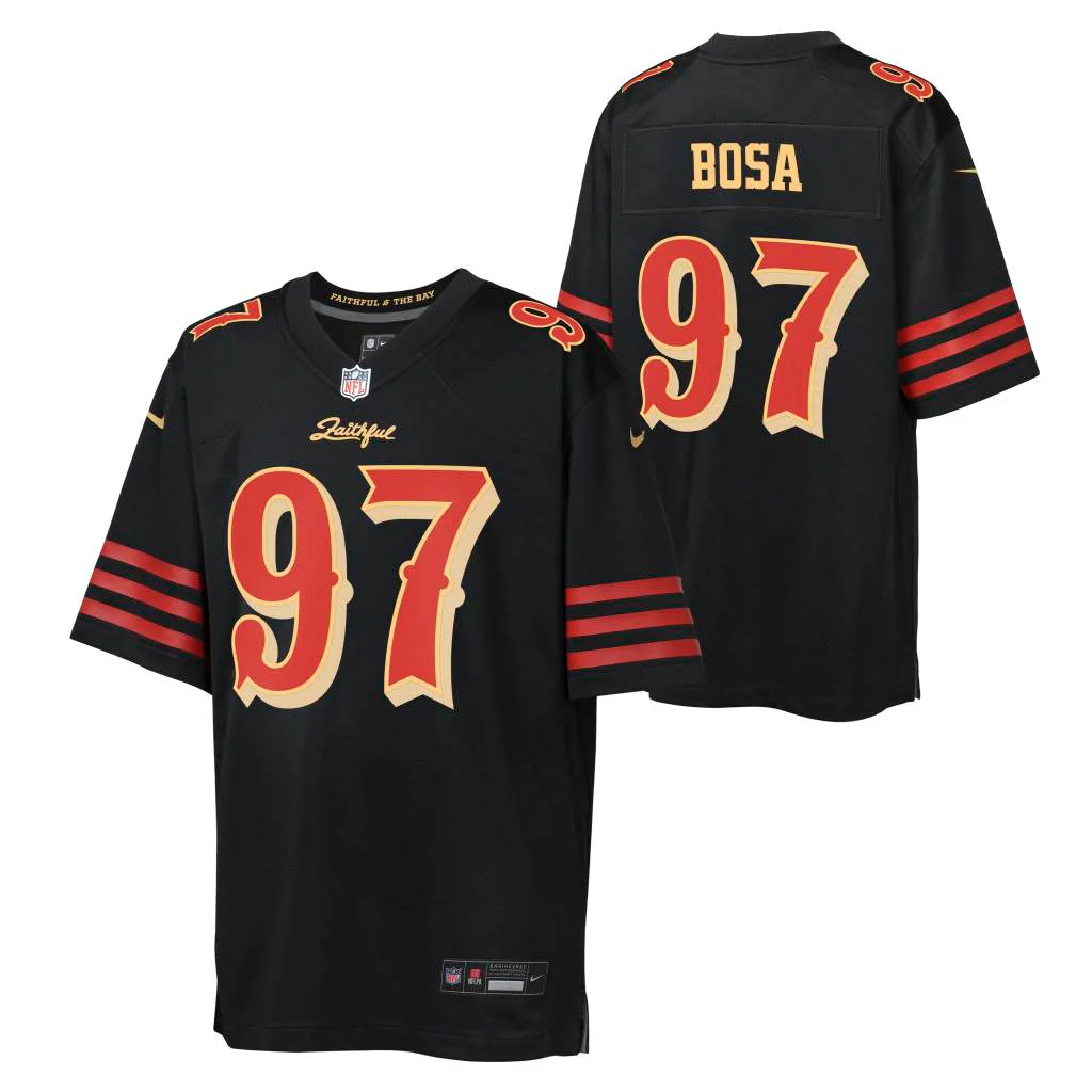 NFL San Francisco 49ers Nick Bosa Youth Nike Rivalries Game Jersey - Black