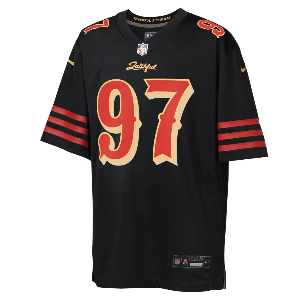 NFL San Francisco 49ers Nick Bosa Youth Nike Rivalries Game Jersey - Black - Image 2