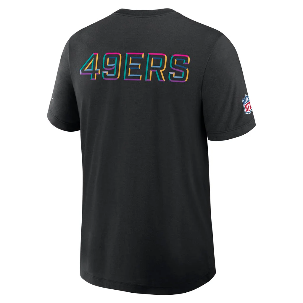 NFL San Francisco 49ers Nike 2025 Crucial Catch Tri-Blend T-Shirt - Black - Image 3