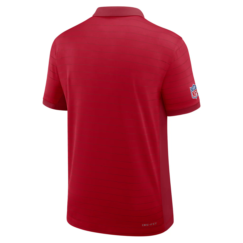 NFL San Francisco 49ers Nike 2025 Dri-Fit Striped Polo - Red - Image 3
