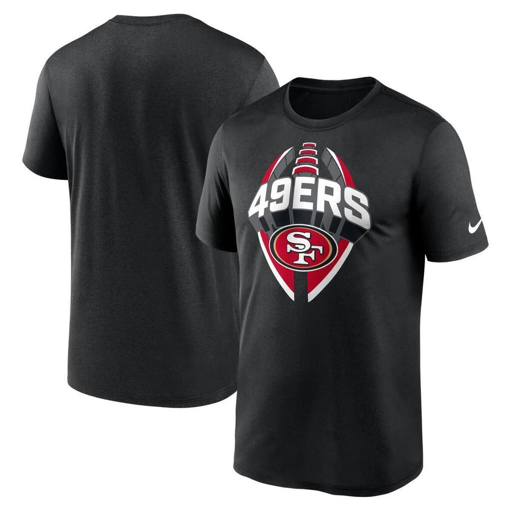 NFL San Francisco 49ers Nike 2025 Icon Legend T-Shirt - Black