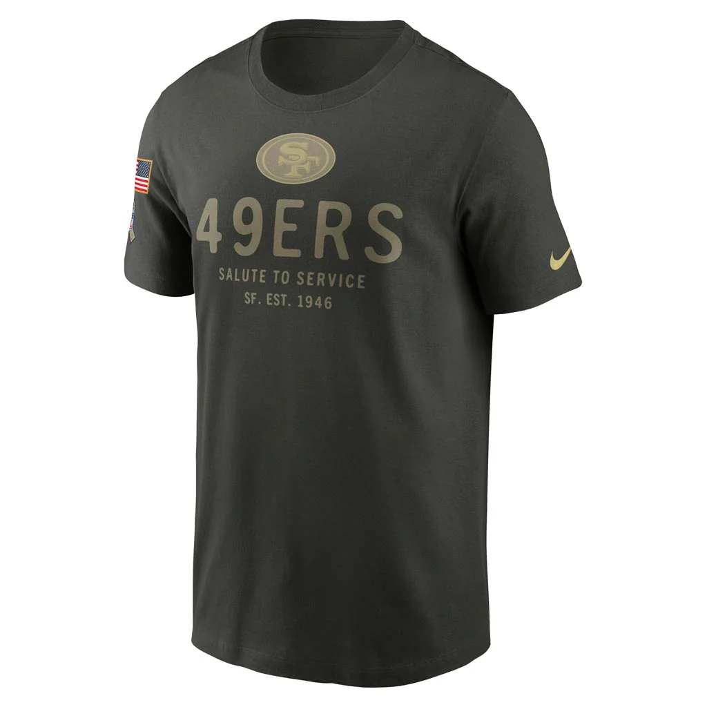 NFL San Francisco 49ers Nike 2025 Salute to Service Legend T-Shirt - Green - Image 2