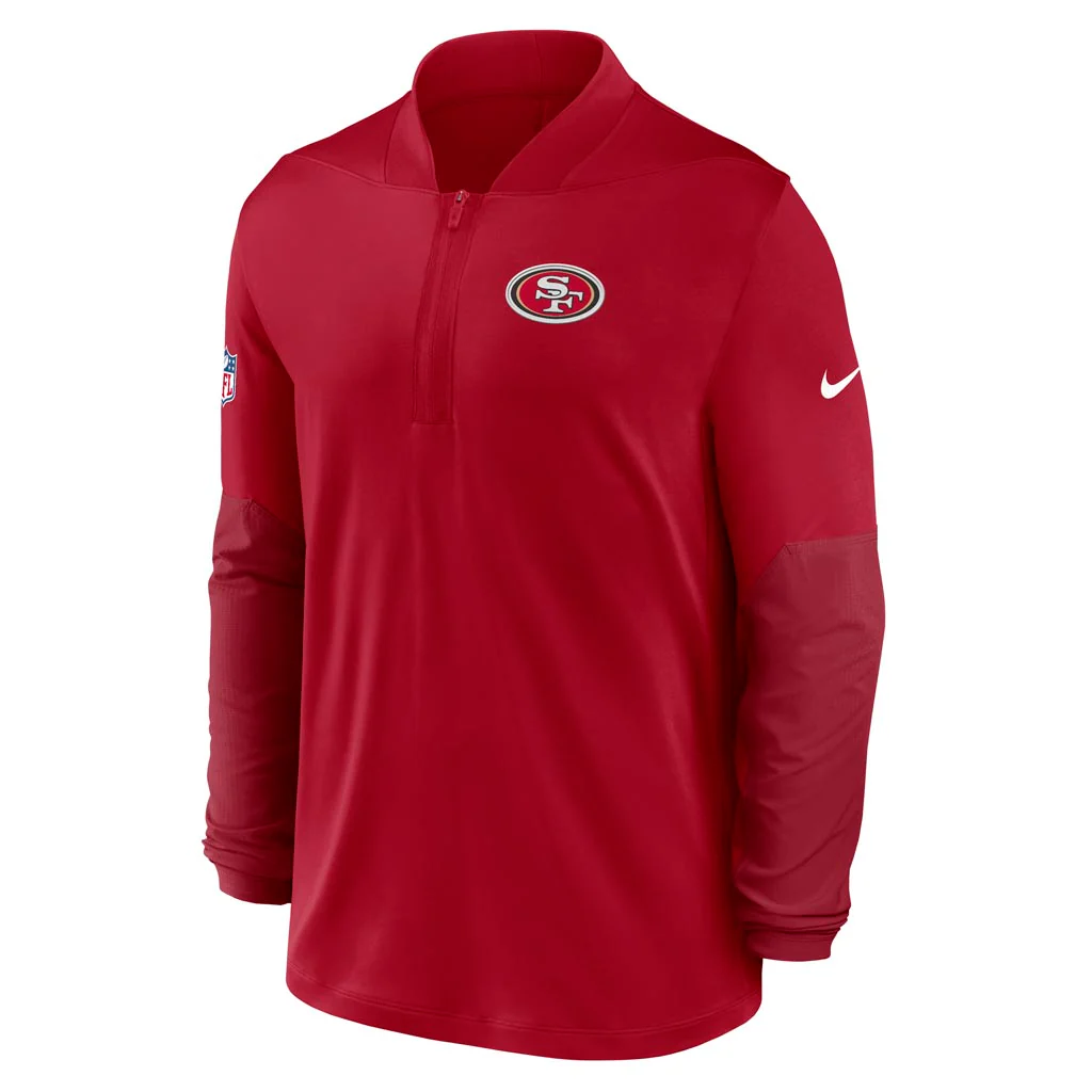 NFL San Francisco 49ers Nike 2025 Sideline Half-Zip Pullover Top - Red - Image 2