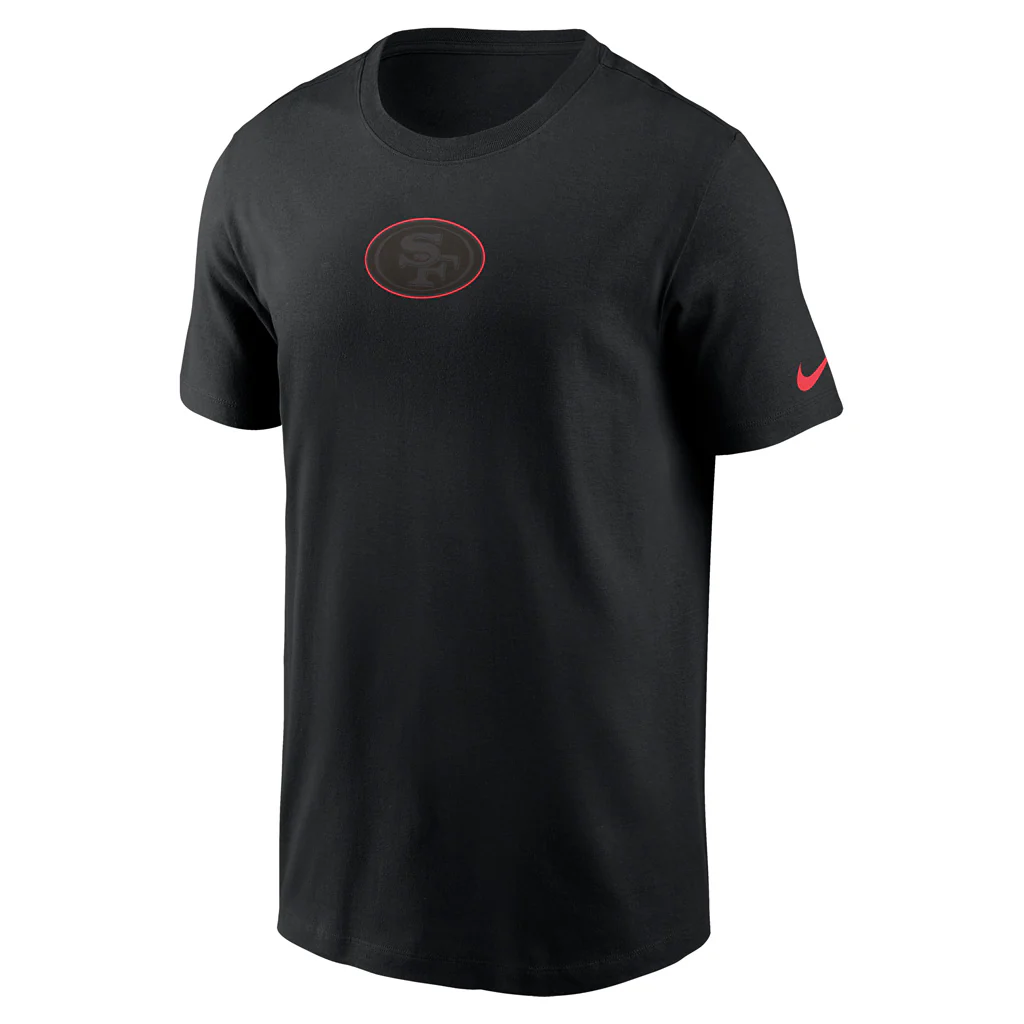 NFL San Francisco 49ers Nike Color Pop T-Shirt - Black - Image 2