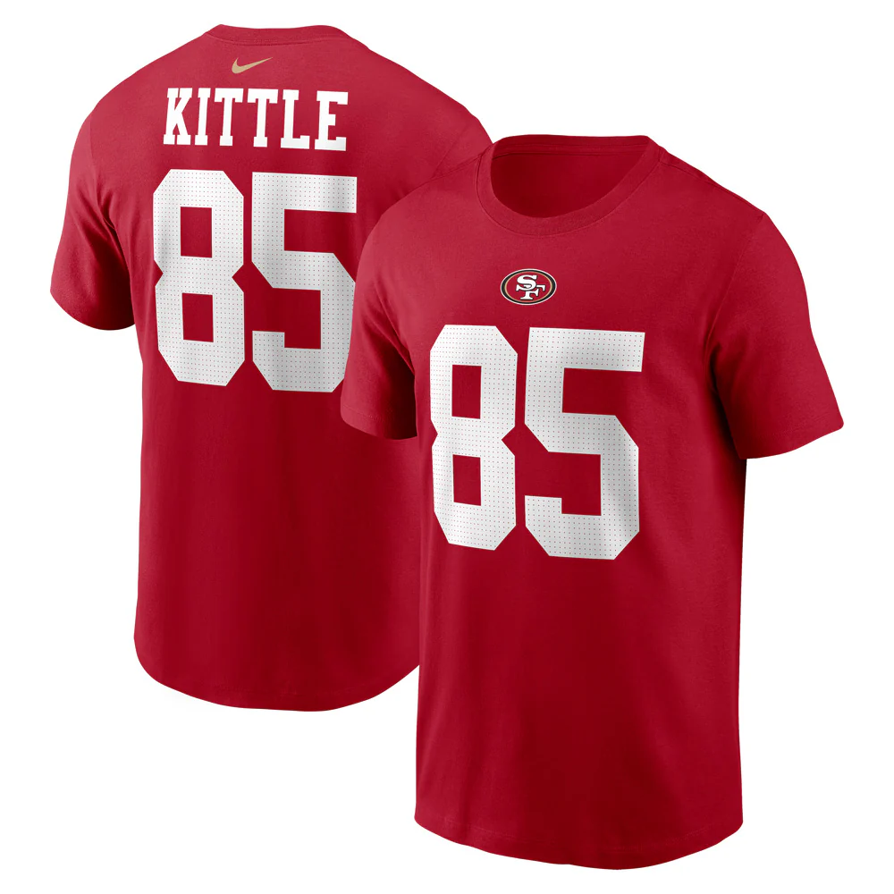 NFL San Francisco 49ers George Kittle Nike Name & Number T - Shirt - Red