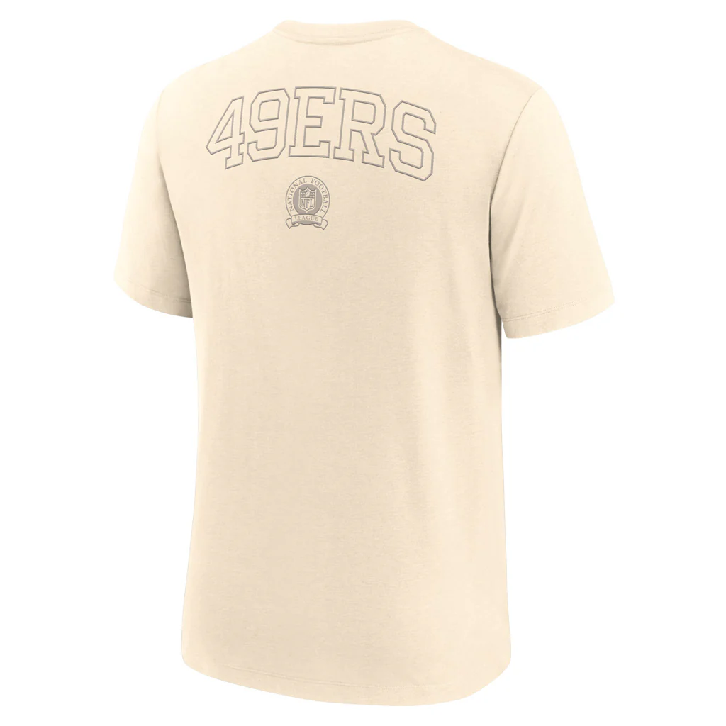 NFL San Francisco 49ers Nike Glory Triblend T-Shirt - Natural - Image 3