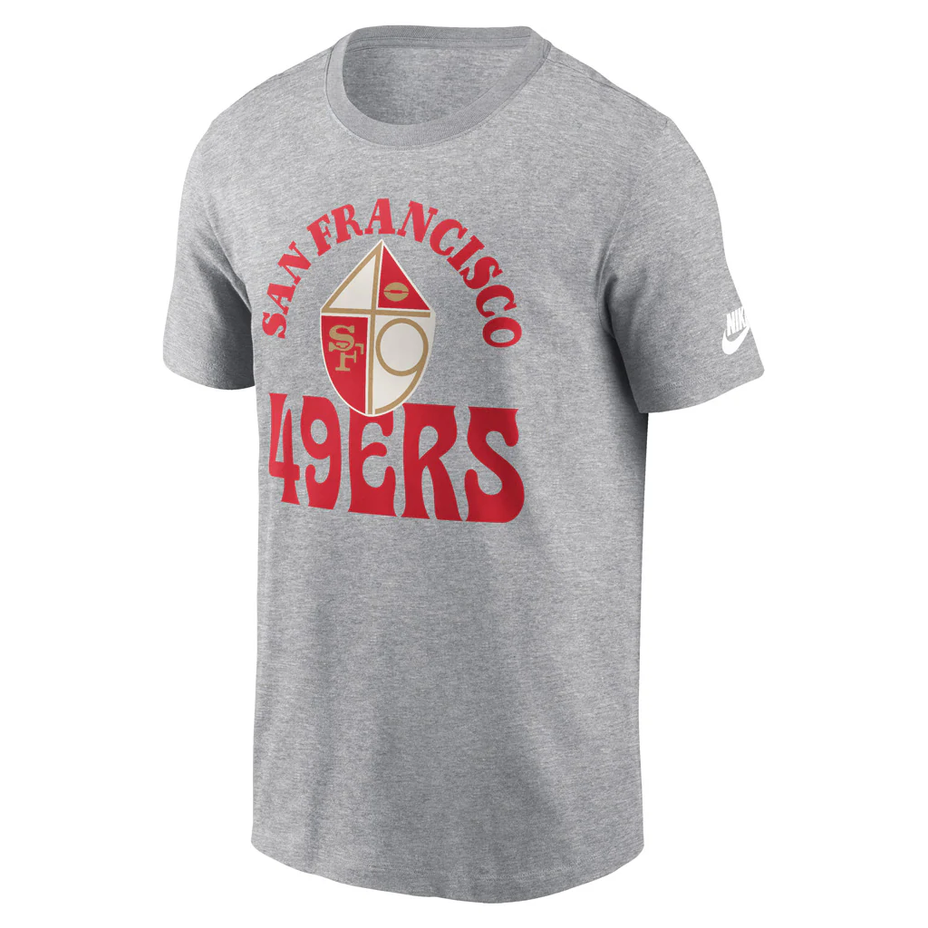 NFL San Francisco 49ers Nike Groove Essential T-Shirt - Gray - Image 2