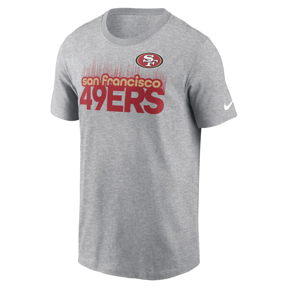 NFL San Francisco 49ers Nike Local Essential T-Shirt - Heather Gray - Image 2