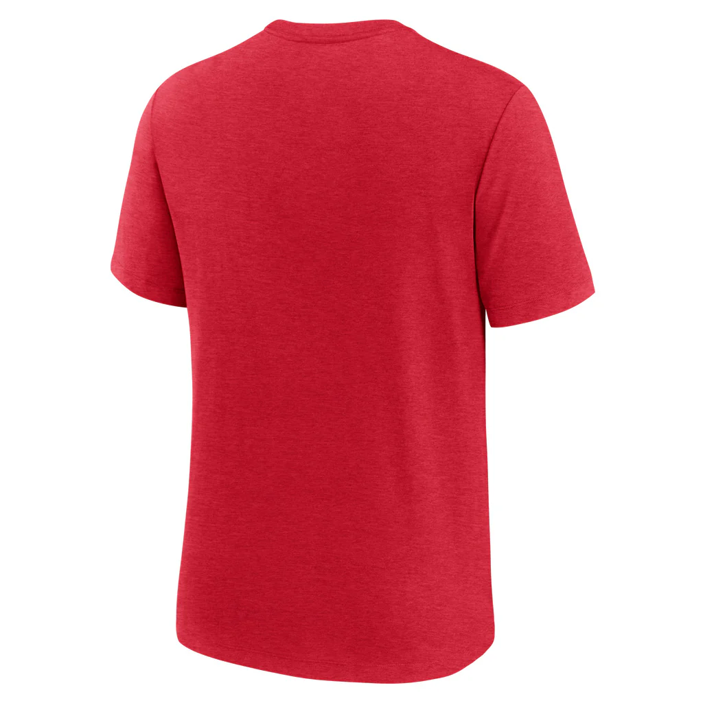 NFL San Francisco 49ers Nike Lock Up Tri-Blend T-Shirt - Red - Image 3