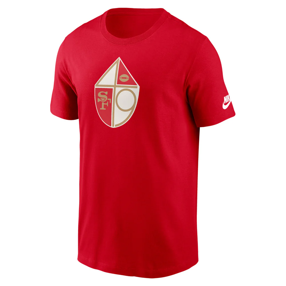 NFL San Francisco 49ers Nike Rewind Essential T-Shirt - Red - Image 2