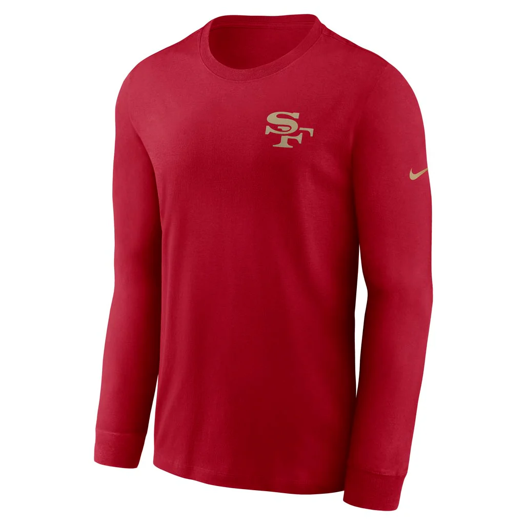 NFL San Francisco 49ers Nike Rivalries Cotton Long Sleeve T-Shirt - Red - Image 2