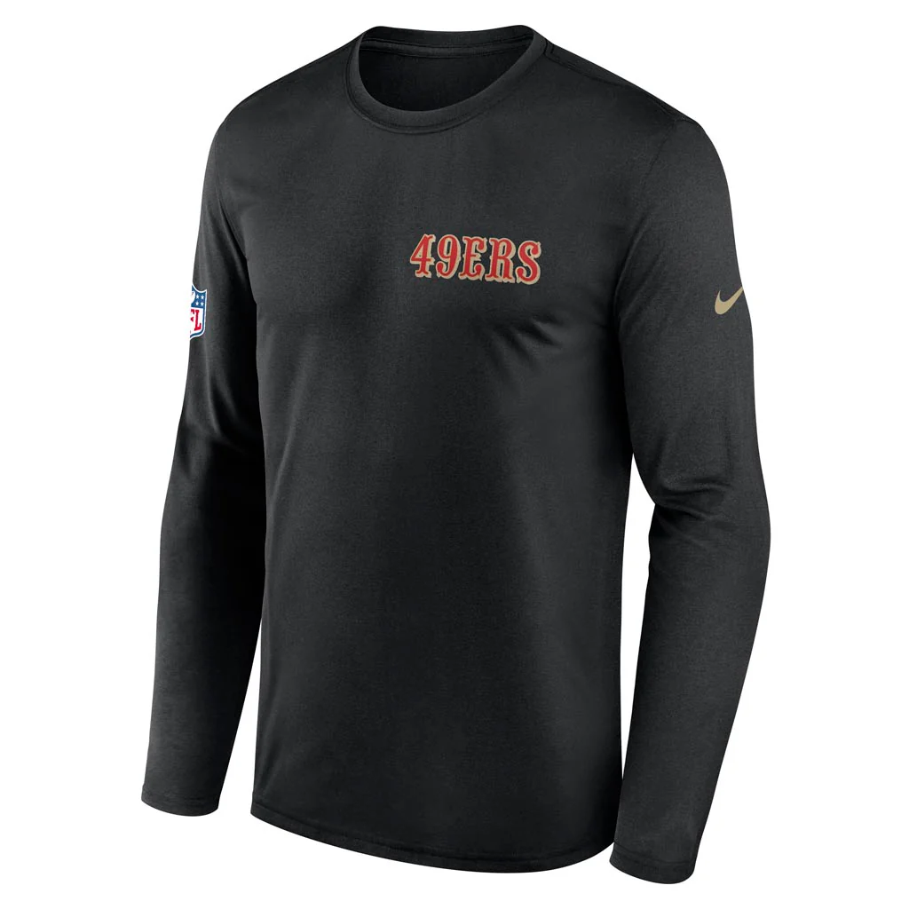 NFL San Francisco 49ers Nike Rivalries Legend Long Sleeve T-Shirt - Black - Image 2