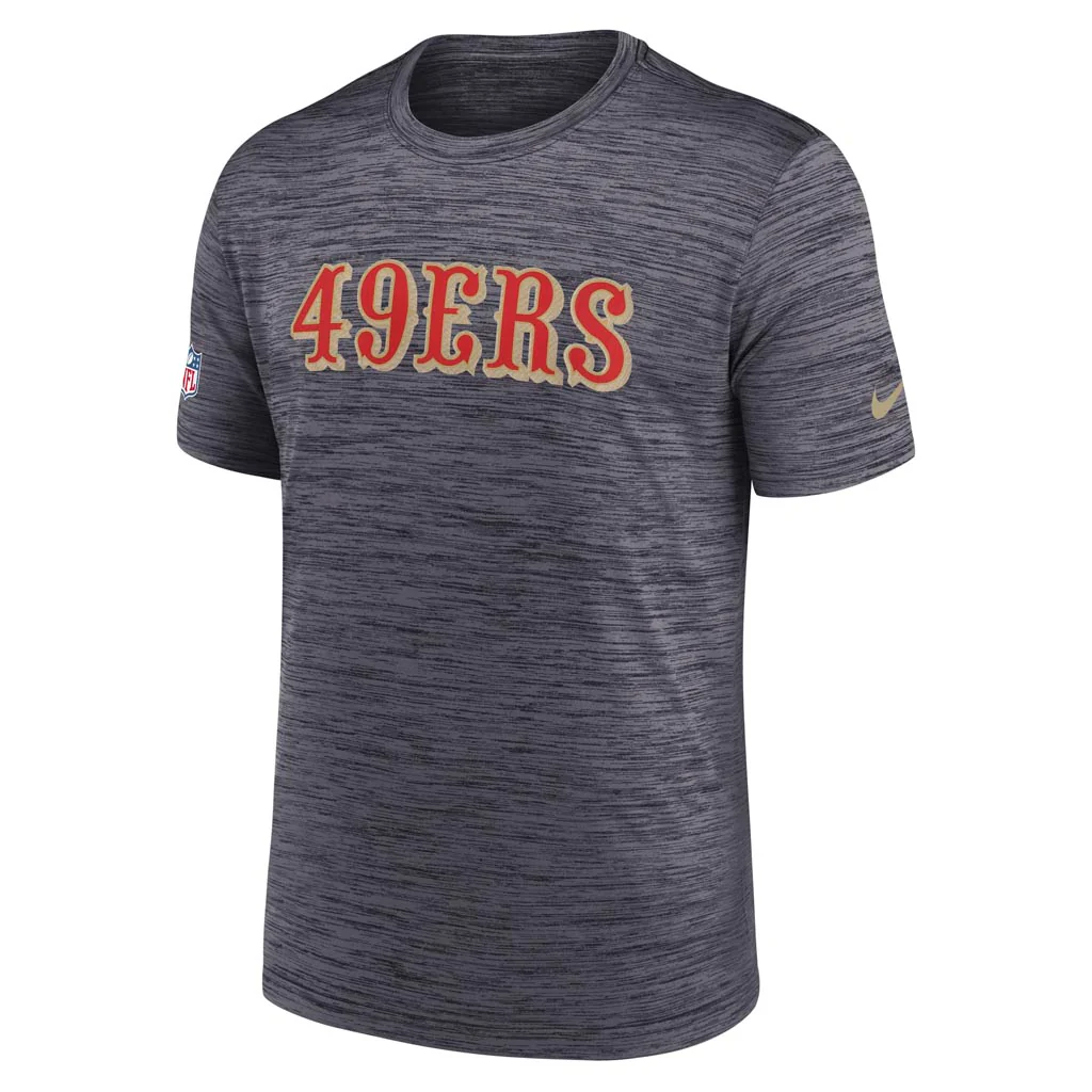 NFL San Francisco 49ers Nike Rivalries Velocity T-Shirt - Charcoal - Image 2