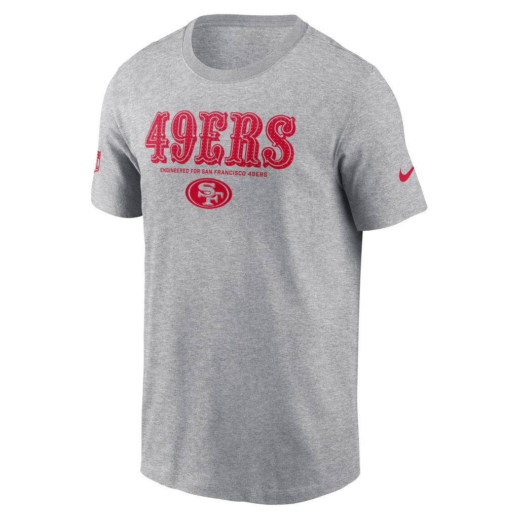 NFL San Francisco 49ers Nike Team Issue T-Shirt - Heather Gray - Image 2