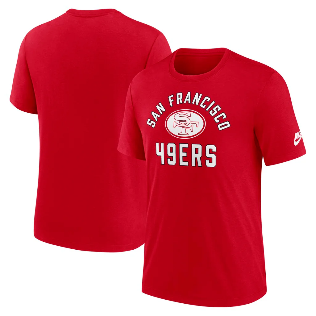 NFL San Francisco 49ers Nike Tri-Blend Rewind T-Shirt - Red