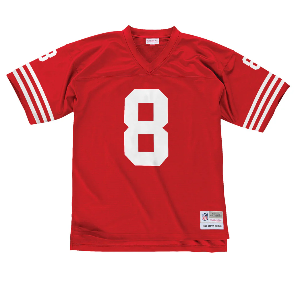 NFL San Francisco 49ers Steve Young Mitchell & Ness '90 Legacy Jersey - Red - Image 2