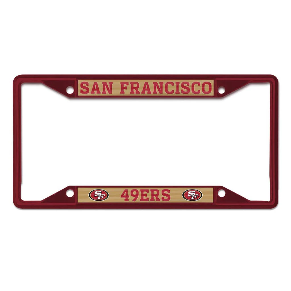 NFL San Francisco 49ers WinCraft Matte License Plate Frame - Red