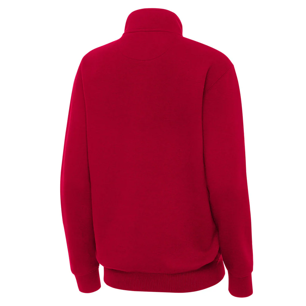 NFL San Francisco 49ers Women's Antigua Victory 1/4 Zip Pullover Jacket - Red - Image 2