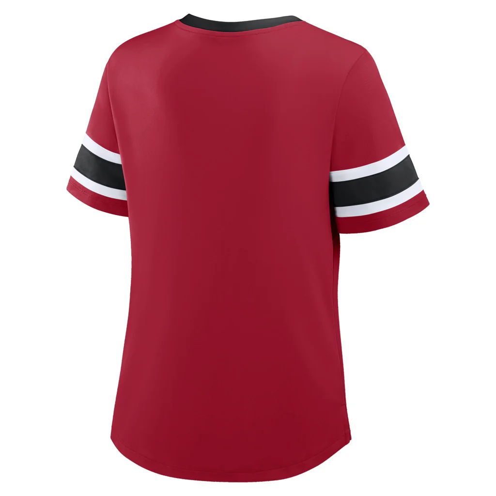 NFL San Francisco 49ers Women's Fanatics Draw Play Athena Lace-Up Top - Red - Image 3
