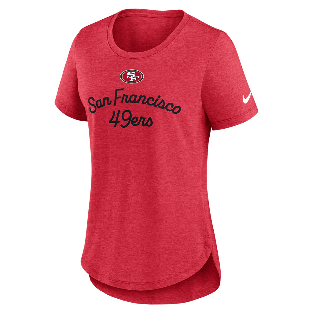 NFL San Francisco 49ers Women's Nike Fashion Triblend T-Shirt - Red - Image 2