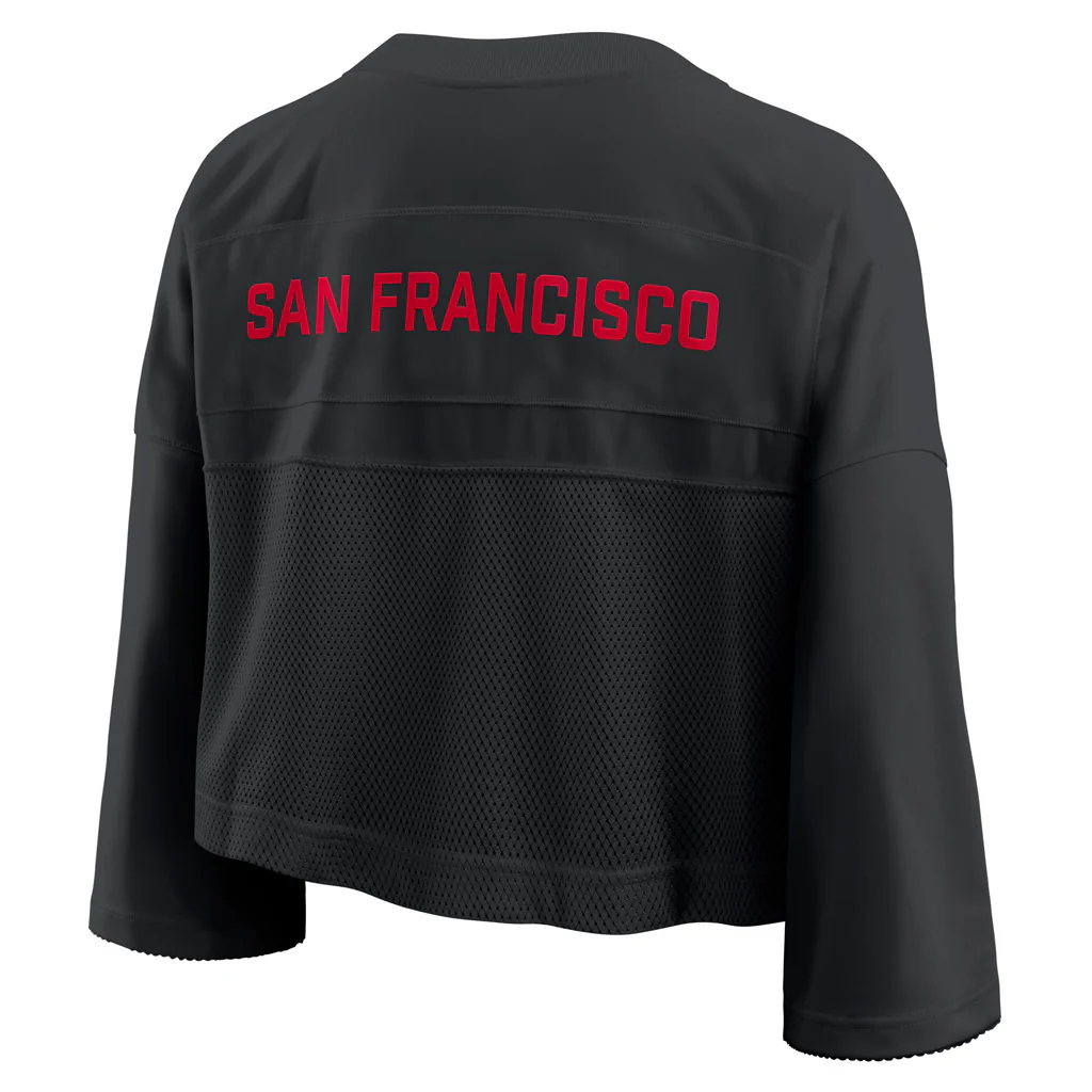 NFL San Francisco 49ers Women's Nike Jersey Fashion Crop Top - Black - Image 3