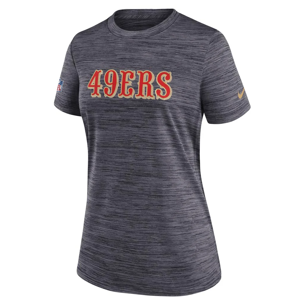 NFL San Francisco 49ers Women's Nike Rivalries Velocity T-Shirt - Black - Image 2