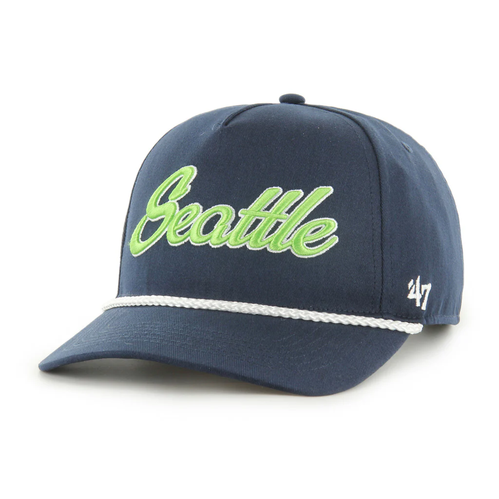 NFL Seattle Seahawks '47 Overhand Hitch Snapback Hat - Navy - Image 2