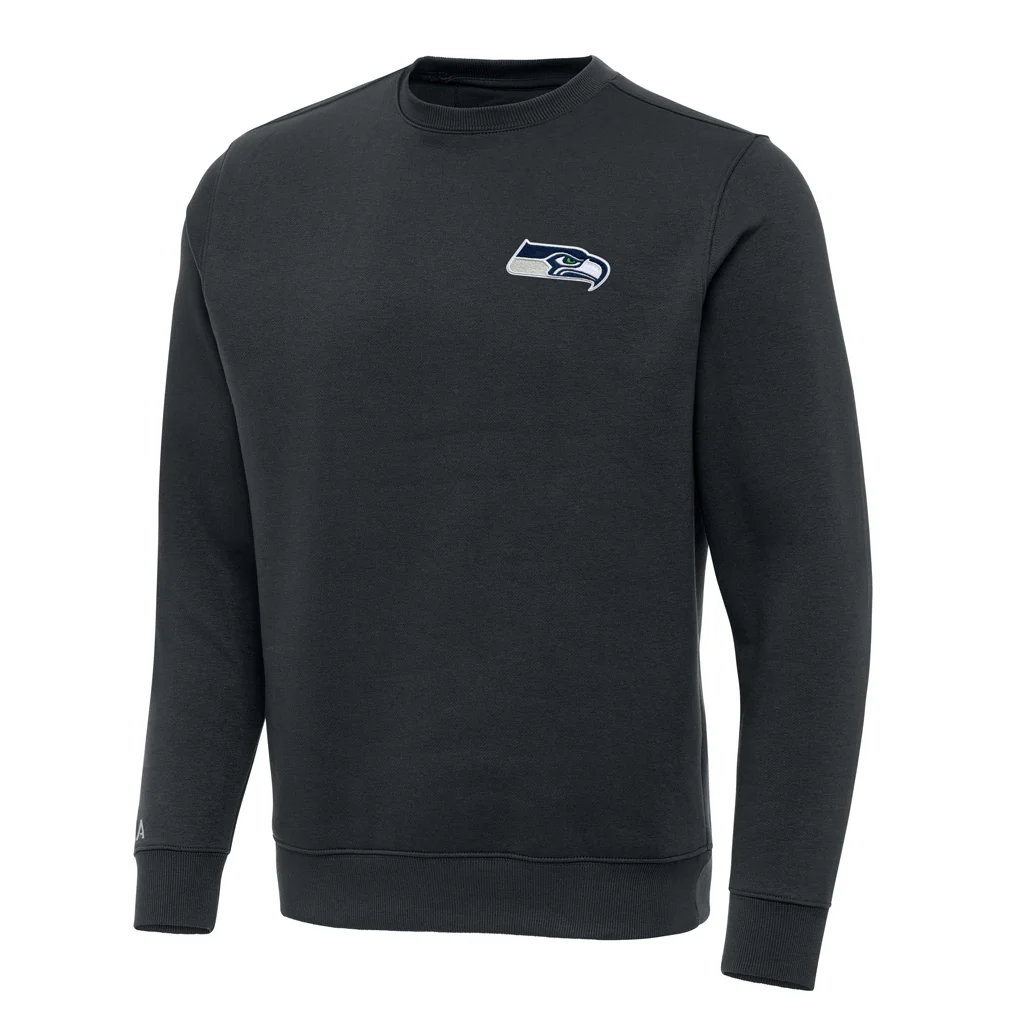 NFL Seattle Seahawks Antigua Victory Crewneck Sweater - Charcoal
