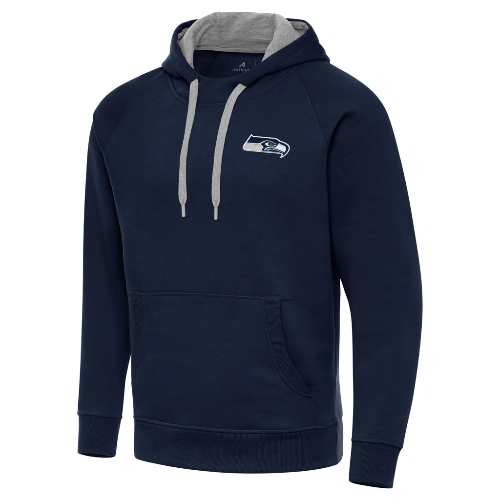 NFL Seattle Seahawks Antigua Victory Pullover Hoodie - Navy