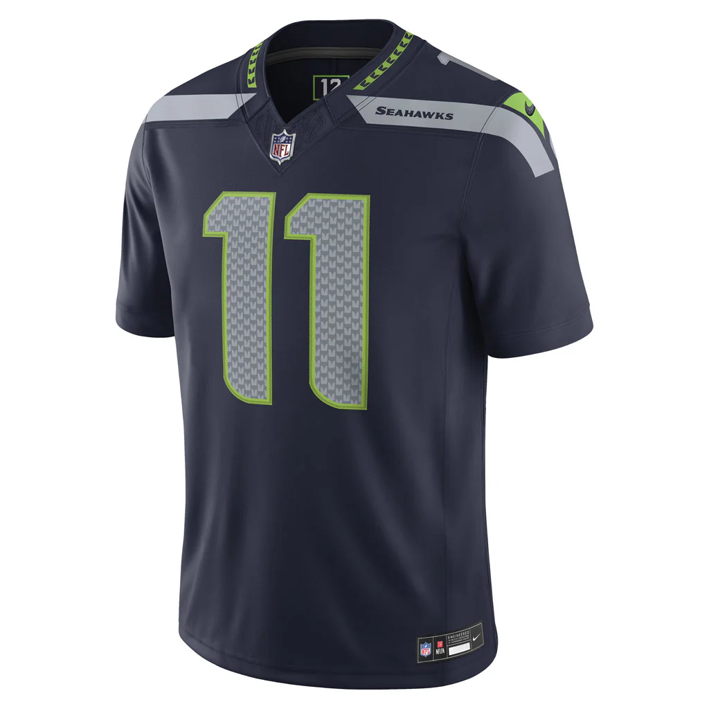 NFL Seattle Seahawks Jaxon Smith-Njigba Nike Vapor F.U.S.E. Stitched Limited Jersey - Navy - Image 2