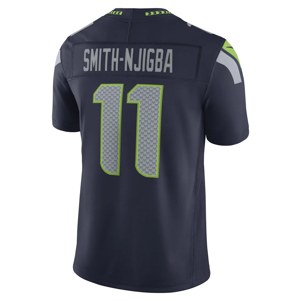 NFL Seattle Seahawks Jaxon Smith-Njigba Nike Vapor F.U.S.E. Stitched Limited Jersey - Navy - Image 3