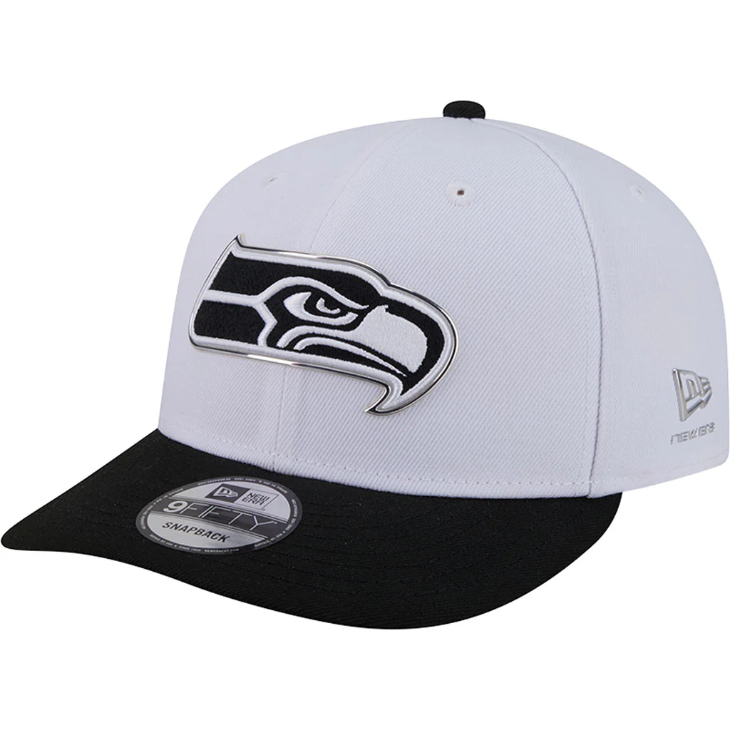 NFL Seattle Seahawks New Era Black & White 2026 Draft 9FIFTY Snapback Hat - White