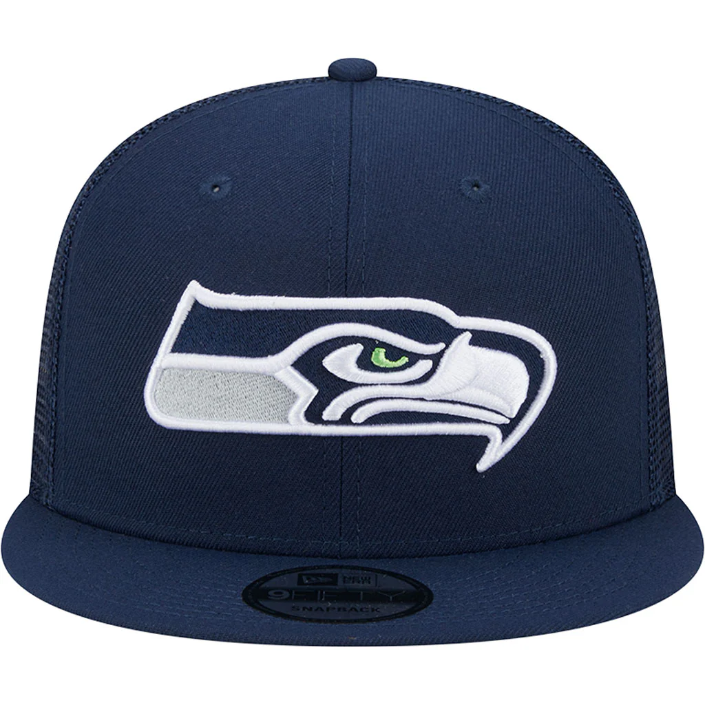NFL Seattle Seahawks New Era Primary OTC Trucker 9FIFTY Snapback Hat - Navy - Image 3