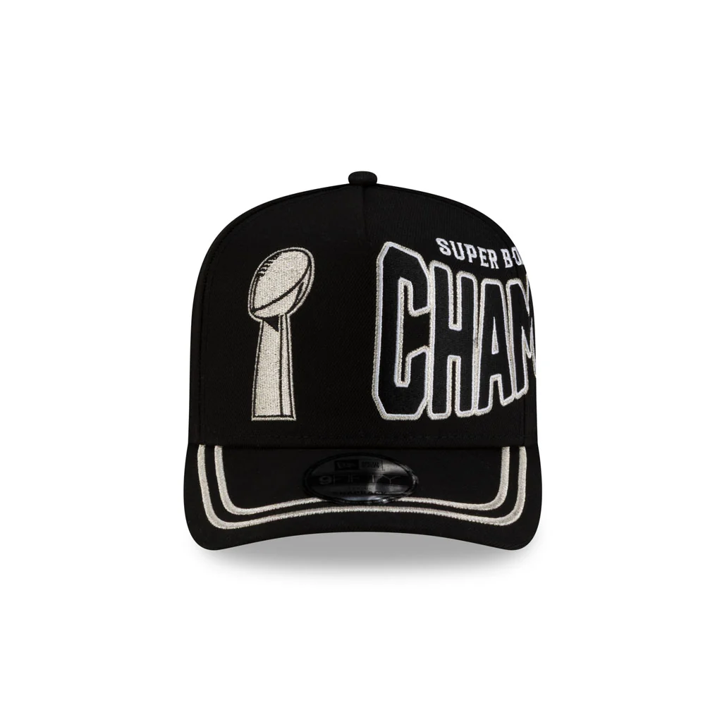 NFL Seattle Seahawks New Era Super Bowl LX Parade Champions 9FIFTY A-Frame Snapback Hat - Black - Image 2