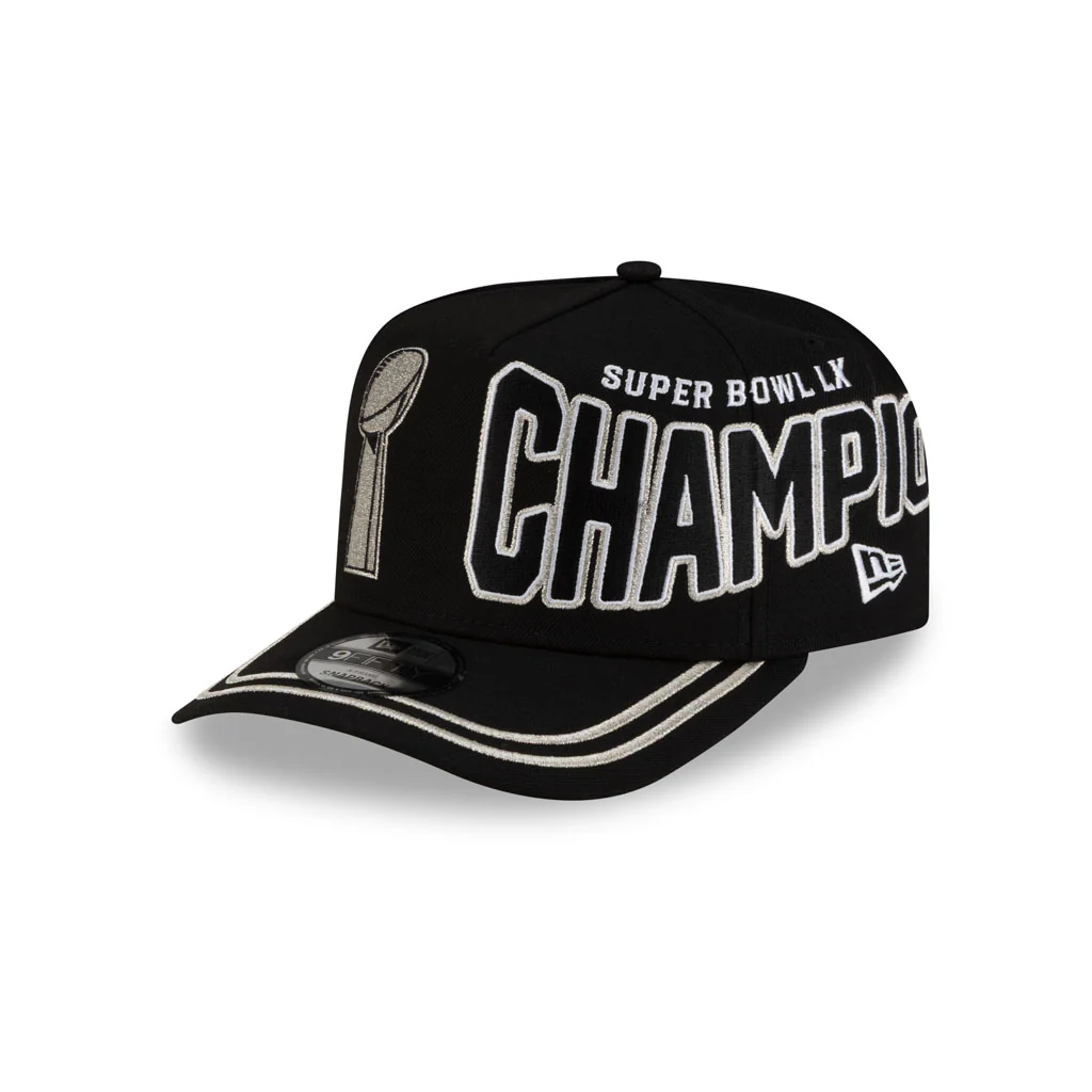 NFL Seattle Seahawks New Era Super Bowl LX Parade Champions 9FIFTY A-Frame Snapback Hat - Black - Image 3