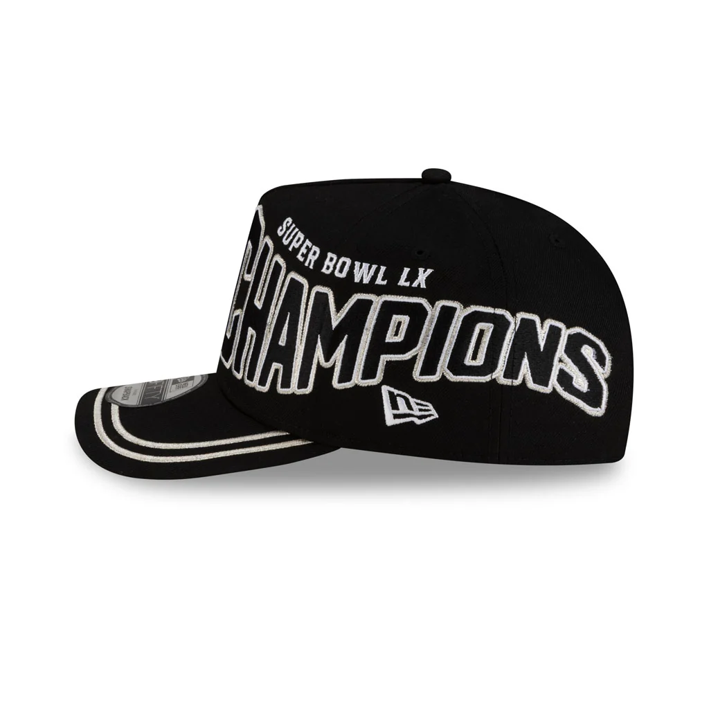 NFL Seattle Seahawks New Era Super Bowl LX Parade Champions 9FIFTY A-Frame Snapback Hat - Black - Image 5