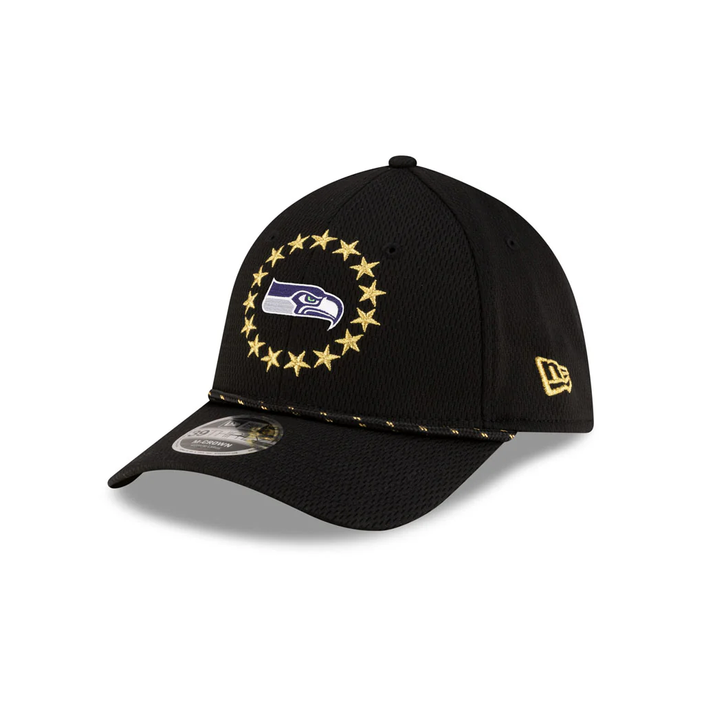 NFL Seattle Seahawks New Era Super Bowl LX Participation 39THIRTY M-Crown Flex Fit Hat - Black