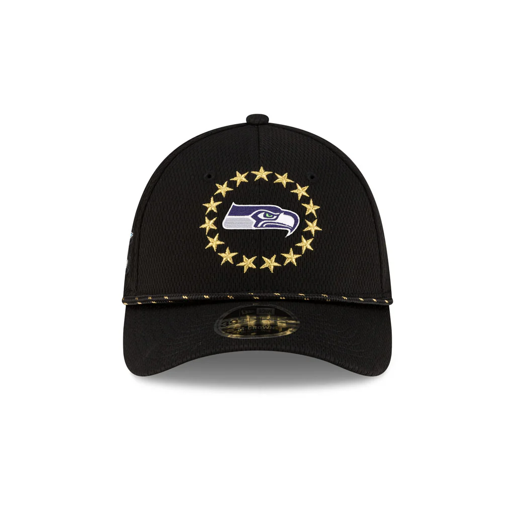 NFL Seattle Seahawks New Era Super Bowl LX Participation 39THIRTY M-Crown Flex Fit Hat - Black - Image 3