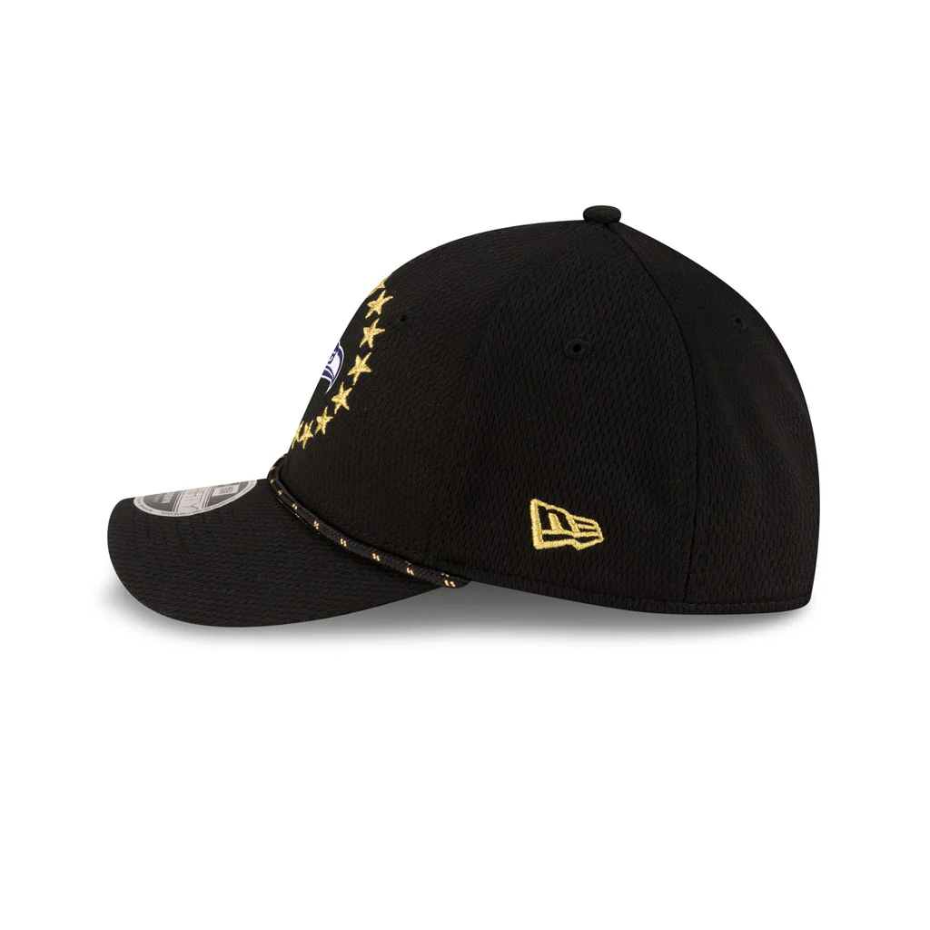 NFL Seattle Seahawks New Era Super Bowl LX Participation 39THIRTY M-Crown Flex Fit Hat - Black - Image 4