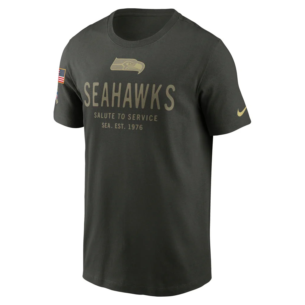 NFL Seattle Seahawks Nike 2025 Salute to Service Legend T-Shirt - Green - Image 2