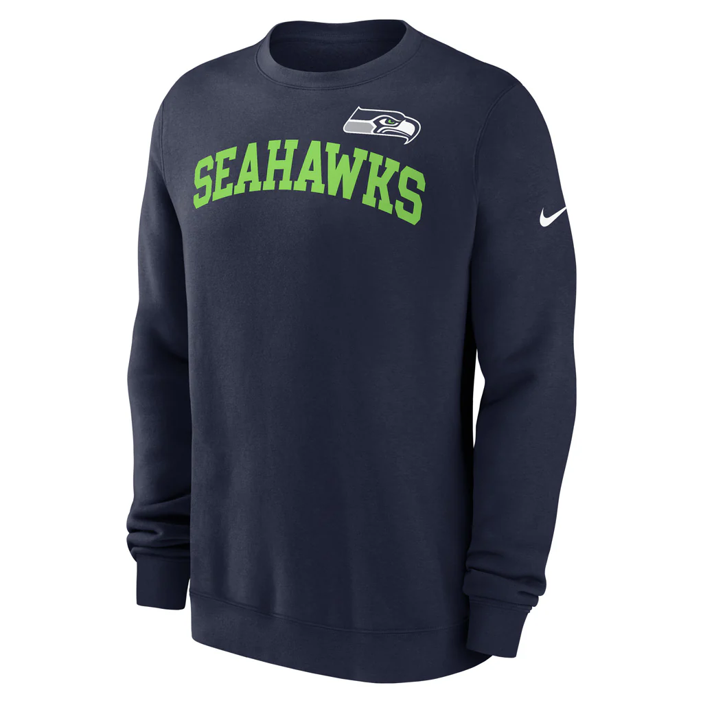 NFL Seattle Seahawks Nike Club Pullover Crew - Image 2