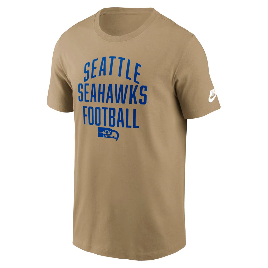 NFL Seattle Seahawks Nike Essential Rewind T-Shirt - Tan - Image 2