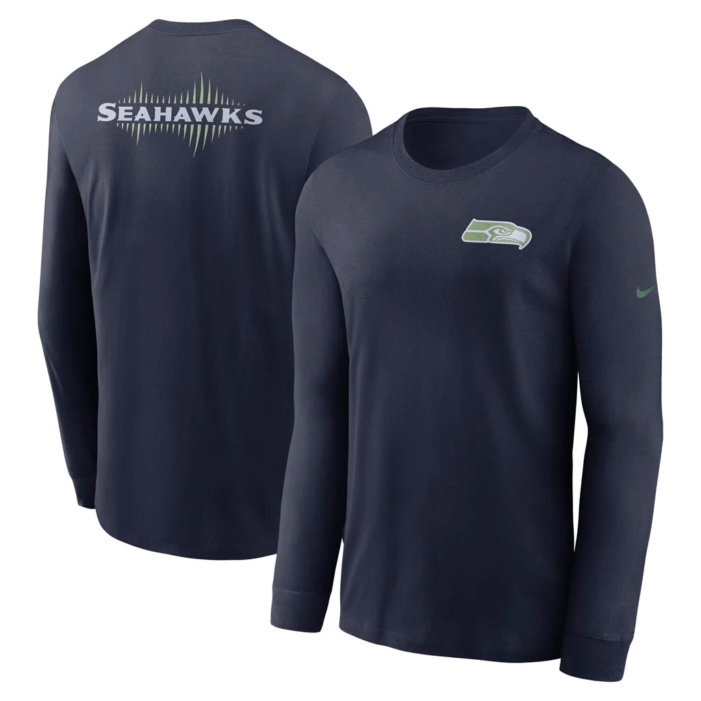NFL Seattle Seahawks Nike Rivalries Cotton Long Sleeve T-Shirt - Navy
