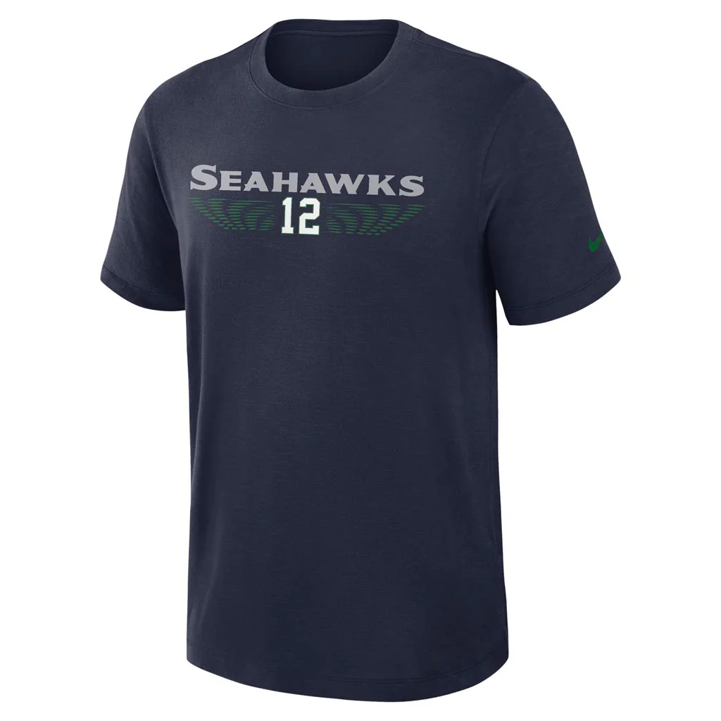 NFL Seattle Seahawks Nike Rivalries Slub T-Shirt - Navy - Image 2