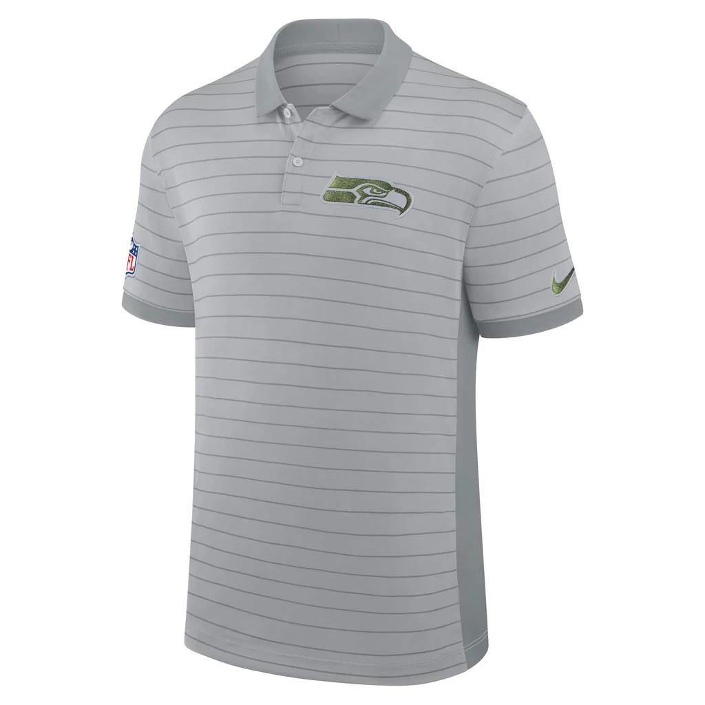 NFL Seattle Seahawks Nike Rivalry Stripe Polo - Gray - Image 2