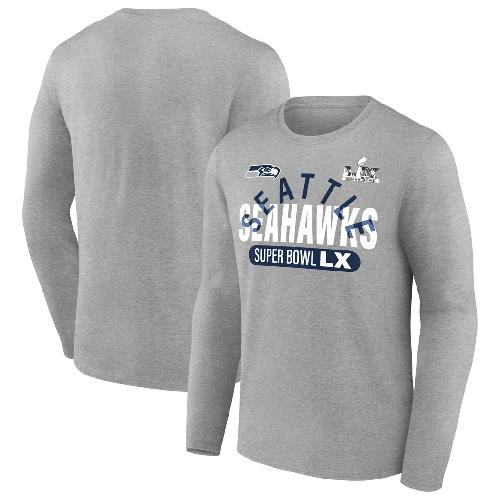 NFL Seattle Seahawks Nike Super Bowl LX Gameplan Long Sleeve T-Shirt - Heather