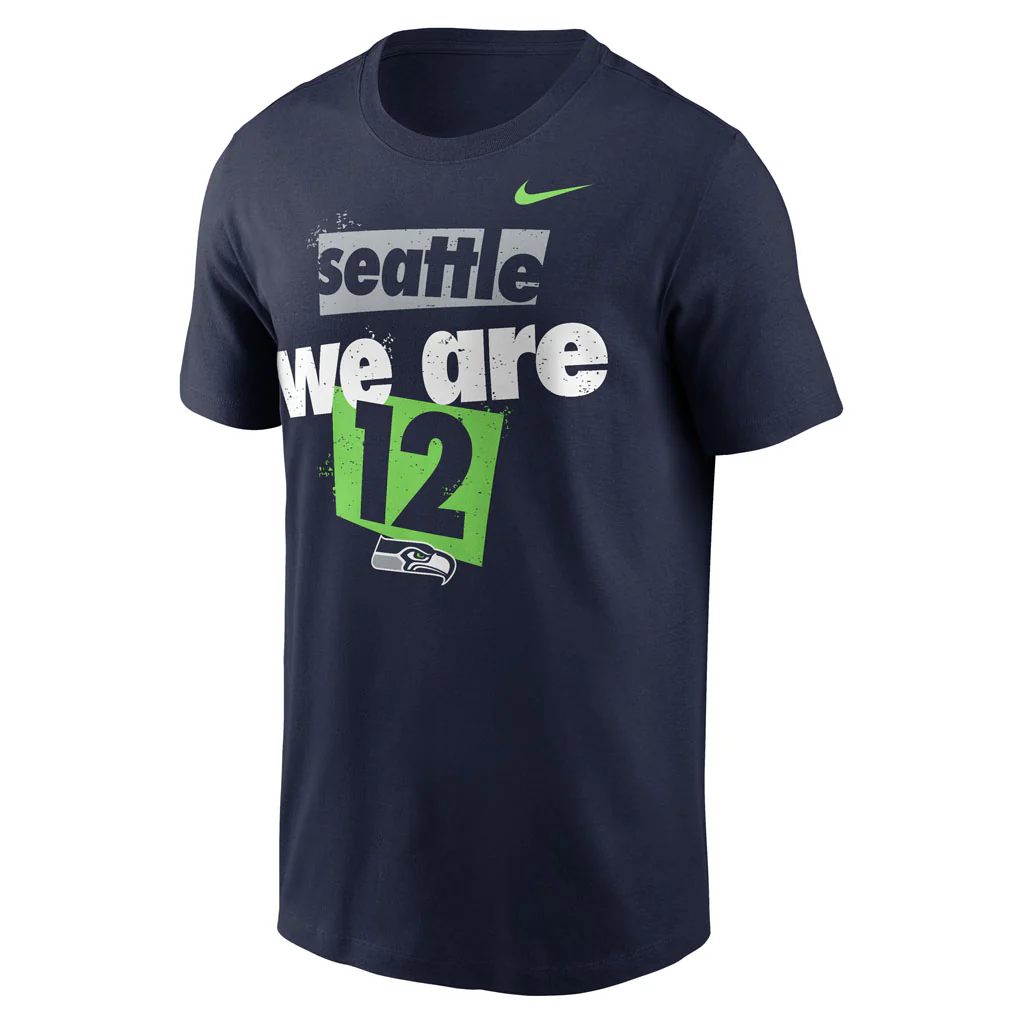 NFL Seattle Seahawks Nike We Are 12 T-Shirt - Navy - Image 2
