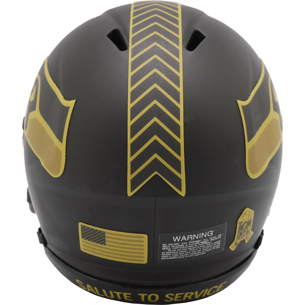NFL Seattle Seahawks Riddell 2025 Salute to Service Mini Speed Helmet - Green - Image 2