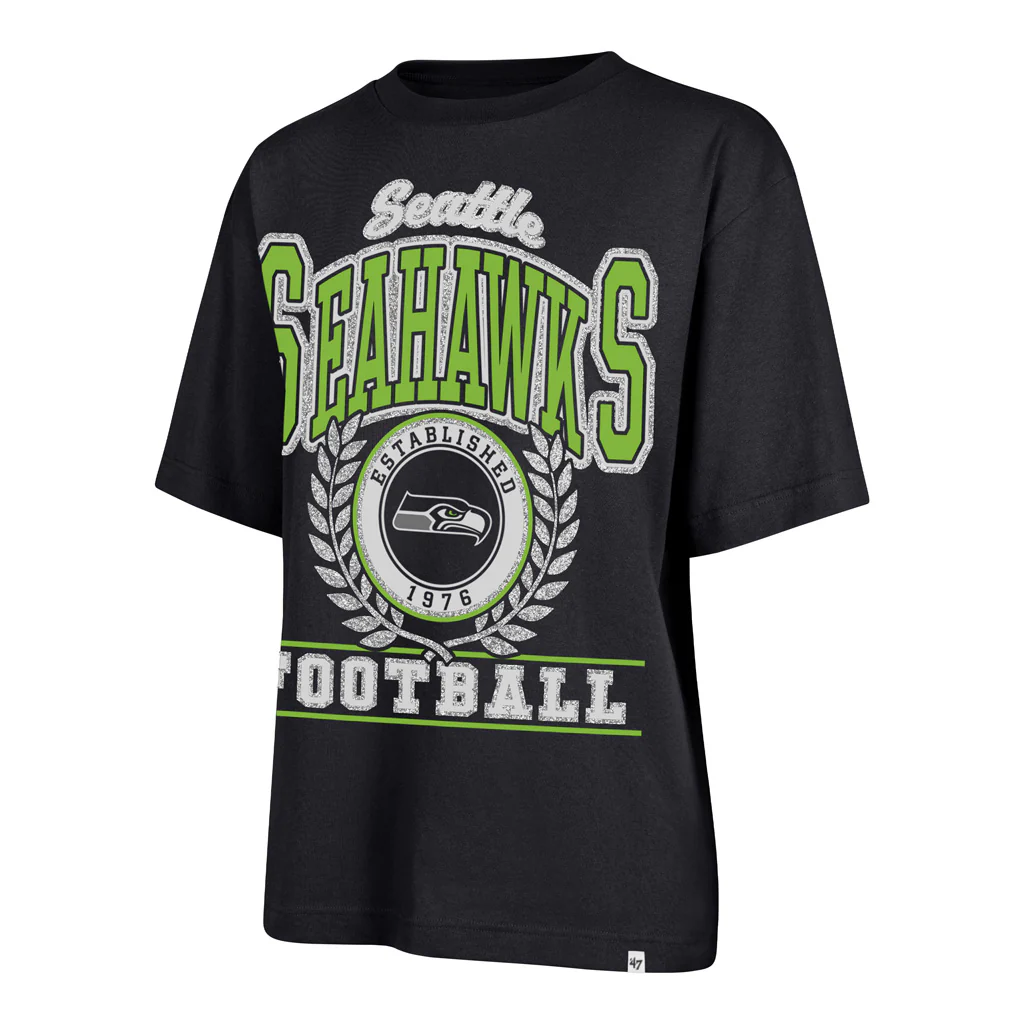 NFL Seattle Seahawks Women's '47 Ring True Foundation T-Shirt - Navy - Image 2